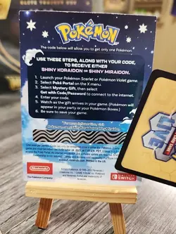 Pokemon Scarlet And Violet Serial Codes Shiny Koraidon or Miraidon UNSCRATCHED! - Image 2
