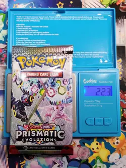 VERY HEAVY!! 🔥 22.3g Pokemon TCG Prismatic Evolutions Booster Pack - God PackUU - Image 1