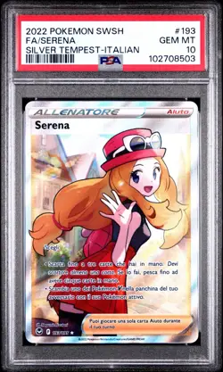 Pokemon SERENA 193/195 Tempesta Argentata Psa10 Mint Ita Pack Fresh Full Art - Image 1