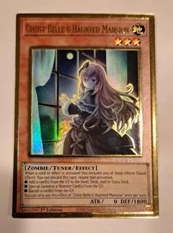 Yu-Gi-Oh! Ghost Belle & Haunted Mansion| MAGO-EN012 | (Premium Gold) 1st ed NM - Image 1