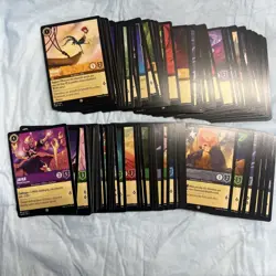 Disney Lorcana Cards Bulk Lot 125 Cards Mixed Cards Chapter 1 Lot TCG - Image 1