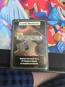 Neopets TCG Grundo's Warehouse - SIR HOPSALOT AVATAR Code Card - Image 1