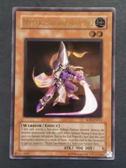 "Mystic Swordsman LV2," a Warrior/Effect monster SOD-EN011 Yu-Gi-Oh Card - Image 2