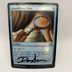 Magnifying Glass Card Signed By Dan Scott MTG Artist Proof - Image 1