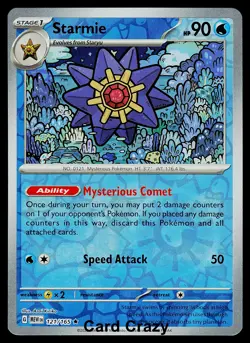 Starmie 121/165 SV: Scarlet & Violet 151 Reverse Holo Pokemon Card NM - Image 1