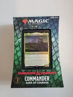 Magic the Gathering Forgotten Realms Aura Of Courage Commander Deck New Sealed 630509982677 - Image 1