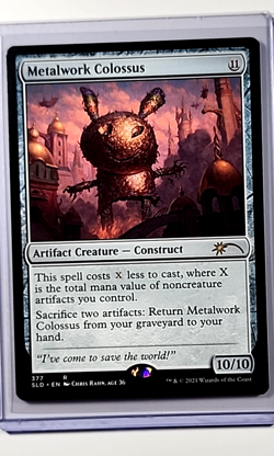 2024 MTG Magic the Gathering Secret Lair Drop SLD #377 Metalwork Colossus Rare - Image 1
