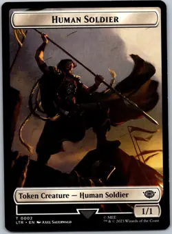 Magic The Gathering Human Soldier Token (0002) 2 Lord Of The Rings - Image 1