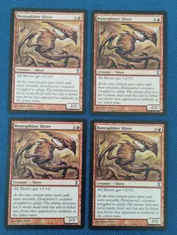 MTG 4x Bonesplitter Sliver x4 LP Time Spiral Magic Playset - Image 1