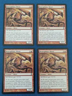 MTG 4x Bonesplitter Sliver x4 LP Time Spiral Magic Playset - Image 2