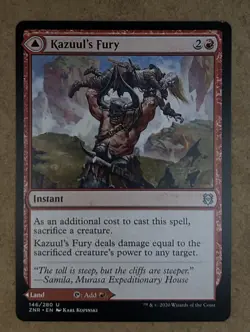Kazuul's Fury / Kazuul's Cliffs [Zendikar Rising] - NM MTG - Image 1