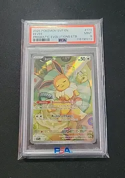 2025 POKEMON SVP EN-SV BLACK STAR PROMO #173 EEVEE PSA 9 - Image 1