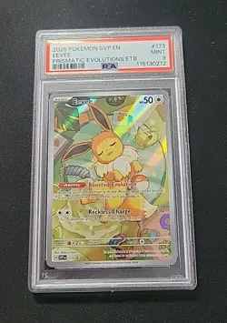 2025 POKEMON SVP EN-SV BLACK STAR PROMO #173 EEVEE PSA 9 - Image 2