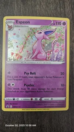 Espeon SWSH174 Holo Promo Sword & Shield Promos Pokemon TCG - Image 2