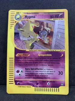 Pokemon Hypno H12/H32 Aquapolis Rara Holo Unlimited Wizards ITA Carte Vintage - Image 1