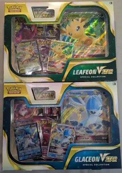 Pokemon TCG Glaceon & Leafeon VSTAR Special Collection Box SET - Factory Sealed - Image 1