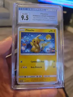 2020 Pokemon Pikachu 172/SM-P Toys Kingdom Purchase Campaign Graded CgC 9.5 - Image 1