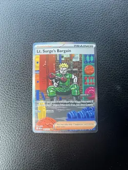 Lt. Surge's Bargain 185/132 Special Illustration Rare Pokemon Mega Evolution NM - Image 1