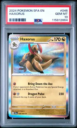 2024 POKEMON SFA EN-SHROUDED FABLE #046 HAXORUS PSA 10 - Image 1