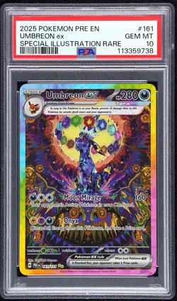 2025 POKEMON PRISMATIC EVOLUTIONS SPECIAL ILLUSTRATION RARE UMBREON EX PSA 10 - Image 1