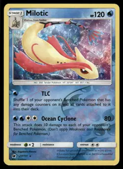 Milotic 27/111 Holo Rare Reverse Holo NM Pokemon SM - Crimson Invasion - Image 1