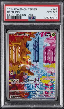 2024 POKEMON TEF EN-TEMPORAL FORCES ILLUSTRATION RARE #165 DEERLING PSA 10 - Image 1
