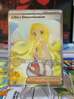 Lillie’s Determination SAR IN HAND 184/132 Pokemon Mega Evolutions English - Image 1