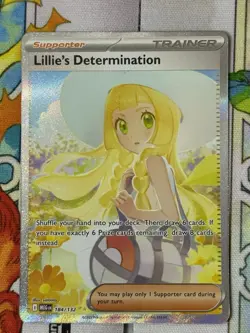 Lillie’s Determination SAR IN HAND 184/132 Pokemon Mega Evolutions English - Image 2