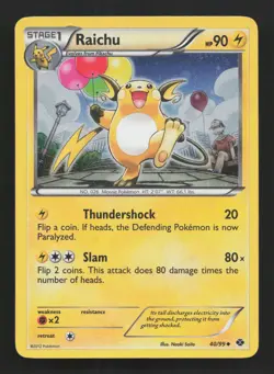 Pokemon TCG Raichu Next Destinies 40/99 Holo NM Condition - Image 1