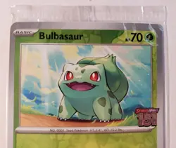 Sealed Bulbasaur 001/165 Pokemon TCG Scarlet & Violet 151 Best Buy Stamped Promo - Image 2