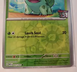 Sealed Bulbasaur 001/165 Pokemon TCG Scarlet & Violet 151 Best Buy Stamped Promo - Image 3