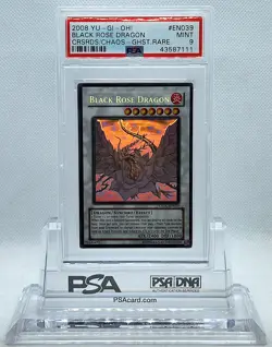 YUGIOH CSOC-EN039 BLACK ROSE DRAGON GHOST RARE HOLO FOIL PSA 9 MINT #43587111 - Image 2