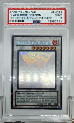 YUGIOH CSOC-EN039 BLACK ROSE DRAGON GHOST RARE HOLO FOIL PSA 9 MINT #43587111 - Image 4