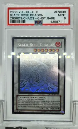 YUGIOH CSOC-EN039 BLACK ROSE DRAGON GHOST RARE HOLO FOIL PSA 9 MINT #43587111 - Image 5