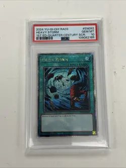 2024 Yu-Gi-Oh Heavy Storm (Quarter Century Secret Rare) RA03-EN092 PSA9 - Image 1