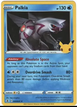 Palkia 004/025 Celebrations Holo Rare Pokemon Card TCG 25th Anniversary NM - Image 1