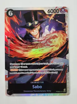 One Piece Card Game Sabo PRB02-014 SR English Premium - Image 1