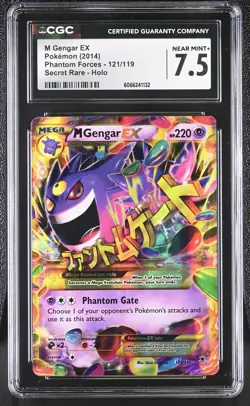 CGC 7.5 M Gengar EX 2014 Phantom Forces 121/119 Secret Rare Holo Pokemon Card - Image 1