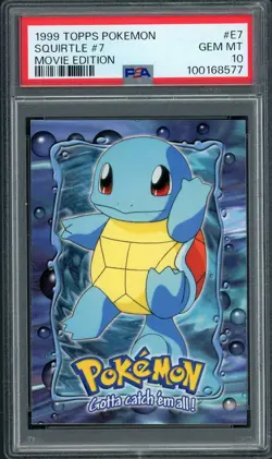 PSA 10 Squirtle Topps Movie Edition #E7 Pokemon Card B14 - Image 1