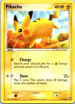 Pikachu 57/108 Power Keepers Common NM-LP Pokemon Card - Image 1