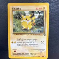 1999 Pokemon PIKACHU RED CHEEKS Jungle Set 1ST EDITION NON HOLO Card 60/64 MT - Image 1