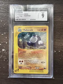 CGC 9 MINT Poliwrath H24/H32 HOLO RARE Skyridge Pokemon Card 044 SWIRL!!! - Image 1