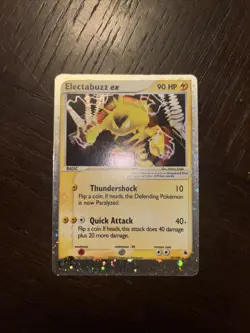 Electabuzz ex Pokemon Trading Card 90 HP Holo Rare 97/109 - Image 1