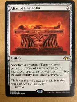 MTG 1x Altar of Dementia # 218 Modern Horizons Magic the Gathering Card x1 NM - Image 1