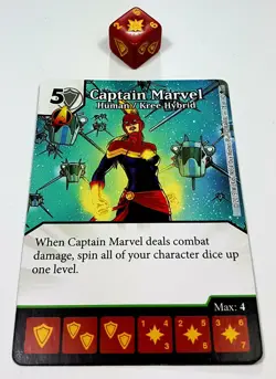 Wizkids Dice Masters MarvelT Uncommon Card Captain Marvel Human / Kree Hybrid - Image 1