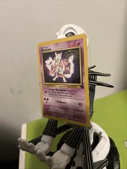 1999 Pokemon TCG Mewtwo #3 Kids WB Stamped Movie Promo Card Black Star - Image 2