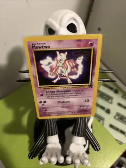 1999 Pokemon TCG Mewtwo #3 Kids WB Stamped Movie Promo Card Black Star - Image 3