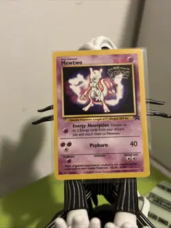 1999 Pokemon TCG Mewtwo #3 Kids WB Stamped Movie Promo Card Black Star - Image 4