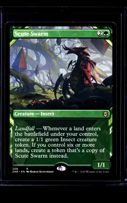 2020 MTG Magic The Gathering ZNR Zendikar Rising Showcase #308 Scute Swarm - Image 1