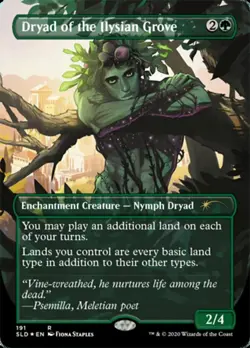 Mint/Near-Mint, English - 1 x MTG Dryad of the Ilysian Grove - Non-Foil Secret L - Image 1